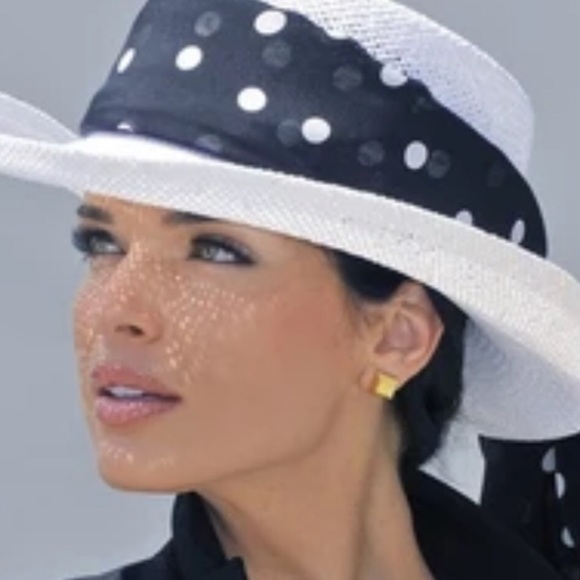 VTG Robinson Golluber Patchwork square scarf Blue White - Picture 8 of 10